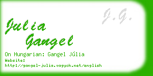 julia gangel business card